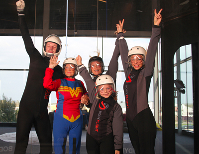 Indoor skydiving för 4 generationer.